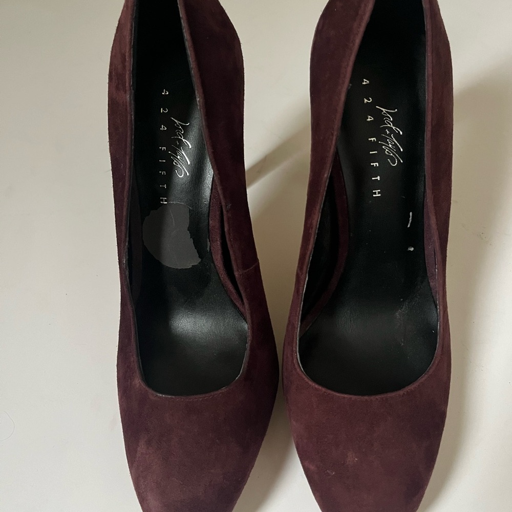 Lord and Taylor 424 Fifth burgundy/bordeaux shoes - Picture 6 of 6